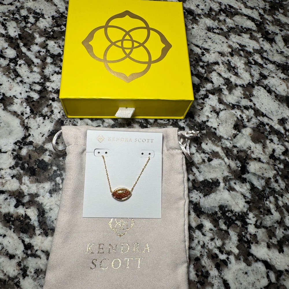 Kendra Scott football Pendant Necklace